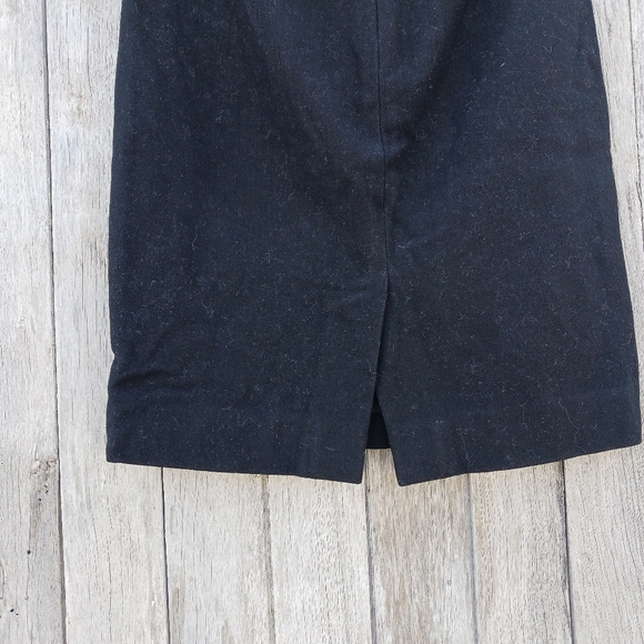 J Crew Size 0 Pencil Skirt Black Wool Blend Lined Preppy Office Academia - Picture 3 of 6